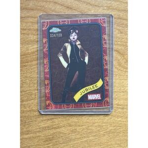2025 Topps Chrome Marvel Jubilee #131 Red‎ & Gold Lazer Iron Man 034/100 Card